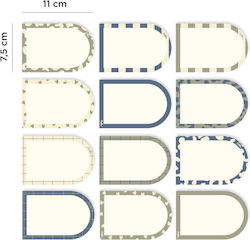 Set Decorative Magnets Notes Arch Green Blue