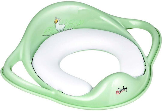 Maltex Toddler Toilet Seat Green with Handles & Cushion