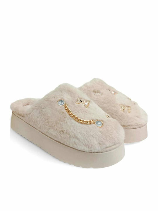 Winter Women's Slippers Beige