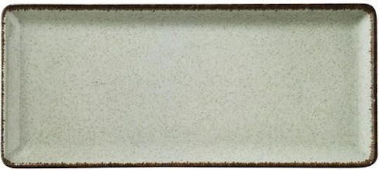 Kutahya Porselen Serving Platter made of Porcelain Green 35x15cm