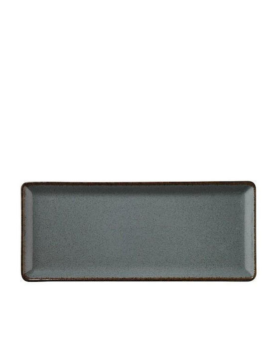 Kutahya Porselen Serving Platter made of Porcelain Gray 35x15cm