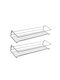 Inox Wall Mounted Spice Rack with Stand Silver 2pcs