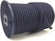 Dreisträngiges Polyester Seil Blau 34mm
