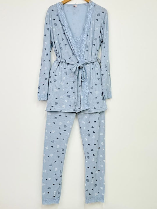 Cootaiya Winter Women's Pyjama Set Light Blue