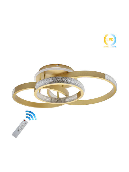 Keskor Deckenleuchte 75cm Gold mit Integrierter LED