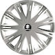 Suzuki Car Hubcap Set with Suzuki Emblem 13" 4pcs Silver