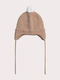 Kids Beanie Knitted Beige