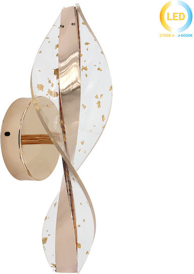 Keskor Lamp Wall with Integrated LED Gold 30x11x10cm