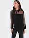 Langärmelig Damen Hemd Black
