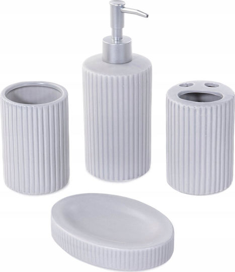 Badezimmer-Accessoire-Set Keramik 4Stück