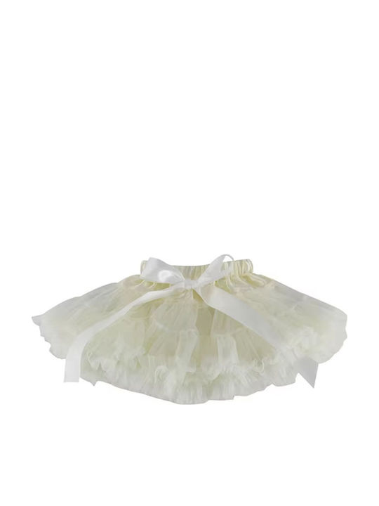 Kids Tulle Tulle White Skirt