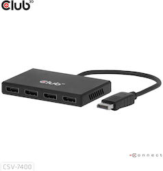 Club-3d Dp Hub Csv-7400 Displayport 1.4 Четворен Монитор Mst 4x4k30hz Club-3d Dp Hub Csv-7400 Displayport 1.4 Четворен Монитор Mst 4x4k30hz