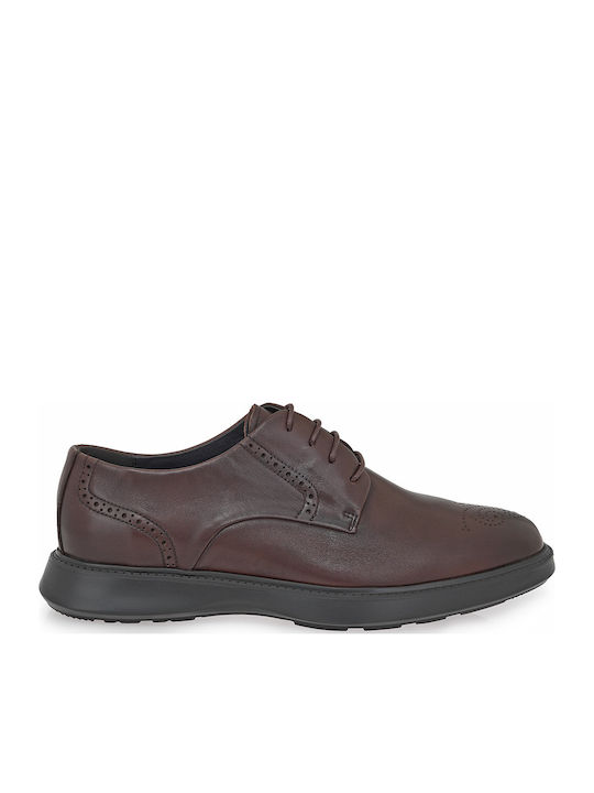 Isaac Roma Men's Leather Casual Shoes Brown