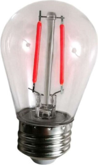 Becuri LED 2W 90mm pentru Soclu E27 Roșu 10buc