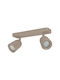 Eglo Camaldoli Double Spot with GU10 Lamp Adapter in Beige Color