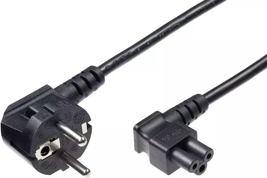 Microconnect Power Cord Cee 7/7 C5 3m Angled Cee7 Black H05vv-f3x1mm2 Cu Male-female