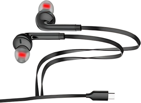 KLGO Ks-71t In-ear Handsfree Headphones with Connector USB-C Black