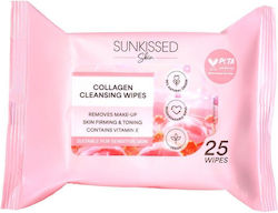 Sunkissed Collagen Μαντηλάκια Ντεμακιγιάζ 25τμχ