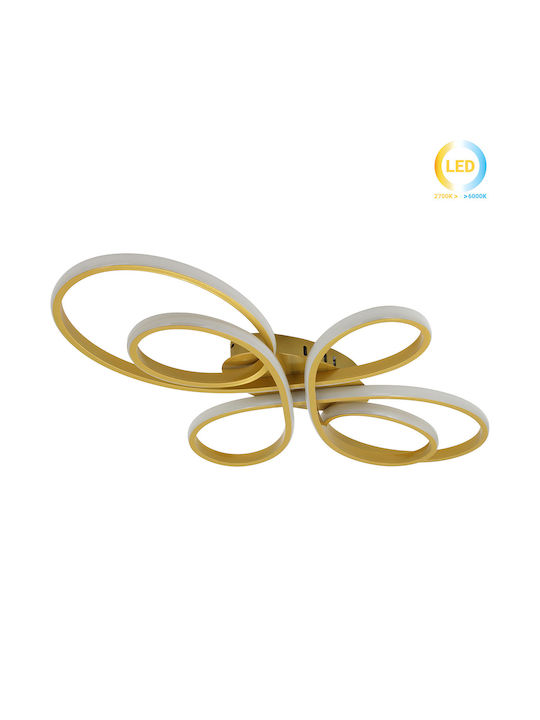 Keskor Deckenleuchte 65cm Gold mit Integrierter LED