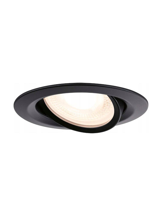 Paulmann Metallic Recessed Spot with Socket GU10 Black 1pcs