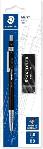 Staedtler Staedtler Mechanical Pencil Mars Technico 780 C Bkp6 Lead Hb 2 Mm Black 780 C Bkp6