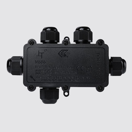 Waterproof Junction Box IP68 5 Cable Glands