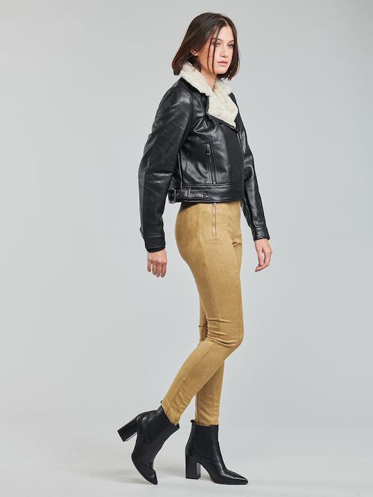 Vero Moda Δερμάτινο Γυναικείο Μπουφάν για Χειμώ...
