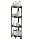 Corner Wall Mounted Bathroom Shelf Plastic Black