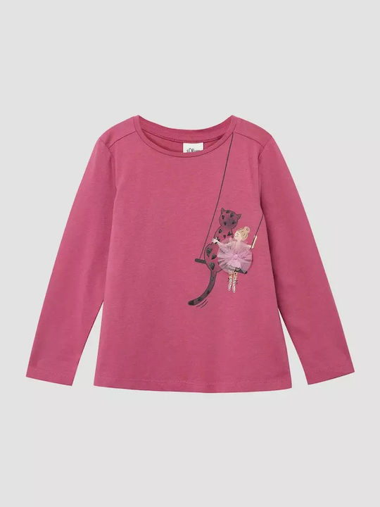 s.Oliver Kids' Shirt Long Sleeve Dark Pink