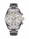 Quantum Adrenaline Dual Time Men's Watch 42mm Battery with Grey Stainless Steel Strap