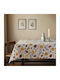 Beauty Home Χριστουγεννιάτικο Τραπεζομάντηλο Υφασμάτινο Πορτοκαλί 135x135εκ.