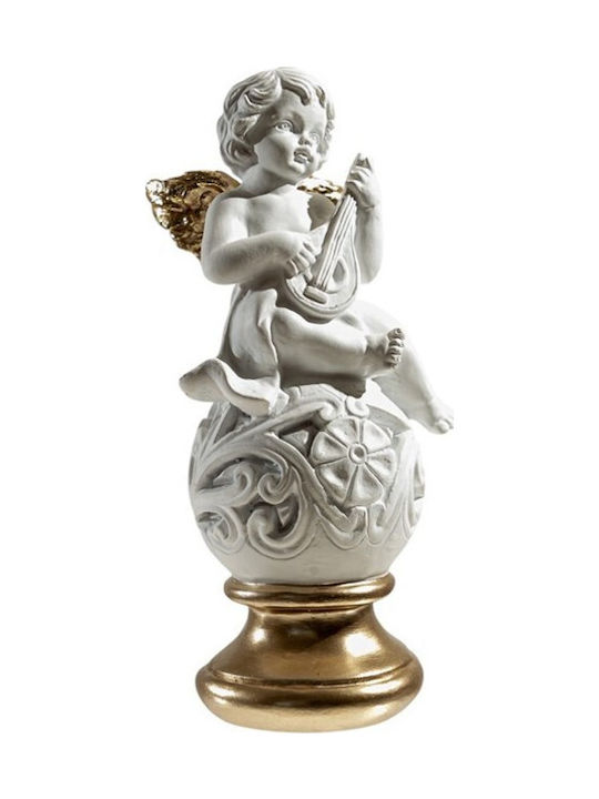 Decorative Cherub Polyester Lute Gold Base 19 Cm Zen Collection 51870