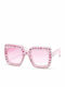 Skechers Women's Sunglasses with Pink Plastic Frame and Pink Gradient Lens