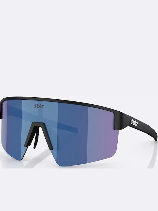 Bliz Unisex Γυαλιά Ηλίου με Μαύρο Σκελετό και Μπλε Φακό