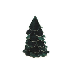 Beauty Home Brad Catifea Verde Închis Auriu Sclipici Ø12 X 16 Cm Beauty Home Brad Catifea Verde Închis Auriu Sclipici Ø12 X 16 Cm