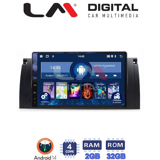 LM Digital Car Audio System for BMW X5 / E39 / Series 5 (E39) / Series 7 (E38) / X5 (E53) 1998 2003 (Bluetooth/USB/WiFi/GPS/Apple-Carplay/Android-Auto)