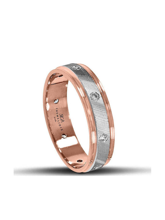 Themelidis Jewels Σετ Βέρες Δίχρωμες 9Κ και Ζιργκόν