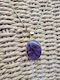Messing Halskette Amethyst – Handgefertigtes Schmuckkette 24cm