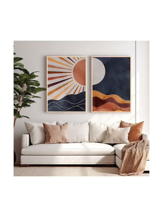 Pakketo Pequa Twofold Painting Oil Painting Wooden 33x48cm