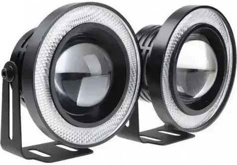 Round Angel Eyes Car Foglights Daytime Running Lights LED Universal 12V 10W 8.9cm 2pcs M609