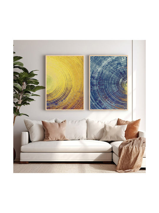 Pakketo Yeloblu Twofold Painting Oil Painting Wooden 33x48cm