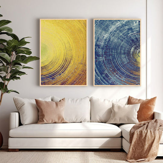 Pakketo Yeloblu Δίπτυχος Πίνακας Ξύλινος 33x48cm