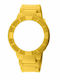 WATX & CO Curea de cauciuc Galben 43mm
