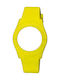WATX & CO Curea de cauciuc Galben 38mm