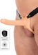 Gurtzeug Strap-On Hohlkörper Vibrator Silikon & Kabellose Fernbedienung Hidden Desire Inferno Hohlpenis Strap-On Vibrator Fleisch 20cm
