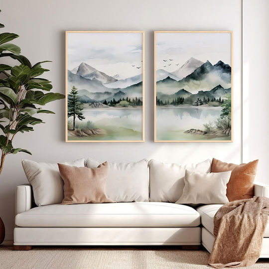 Pakketo Crelo Twofold Painting Oil Painting Wooden 33x48cm