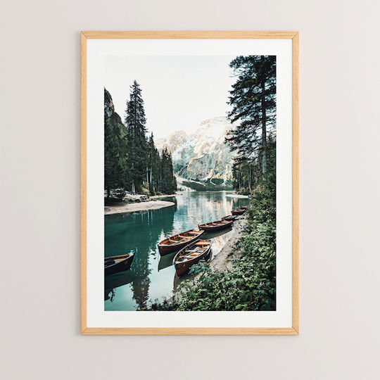 Pakketo Lake Ελαιογραφία Ξύλινος 33x48 cm