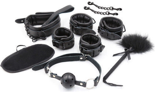 Naughty Toys BDSM Kit σε Μαύρο Χρώμα 6τμχ