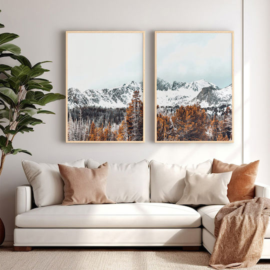Pakketo Essen Zweifach Gemälde Hölzernes 33x48cm