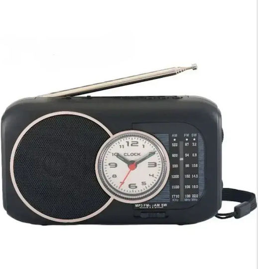 Cmik MK-159BT Retro Ραδιοφωνάκι Ηλιακό με Bluetooth και USB Μαύρο